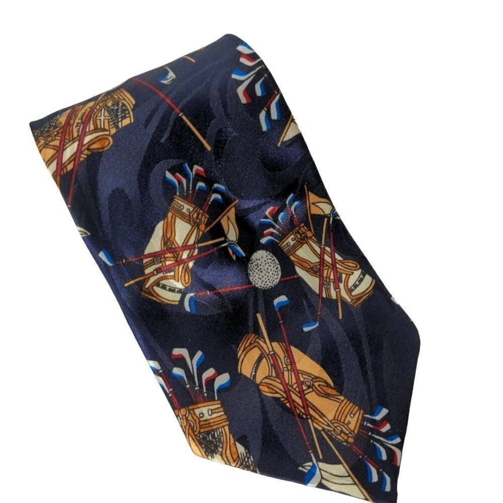 Steven Harris Golf Bag Clubs Driver Novelty Necktie